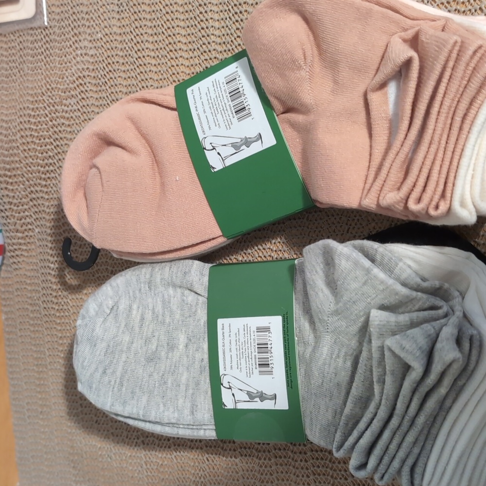 Kate Spade Quarter Socks - Black Or Pink Pick One 6 Pack New - Picture 3 of 3